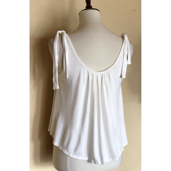 Nasty Gal Emory Park Women's White Tie Shoulder Tank Top Size S NWOT - Picture 5 of 11